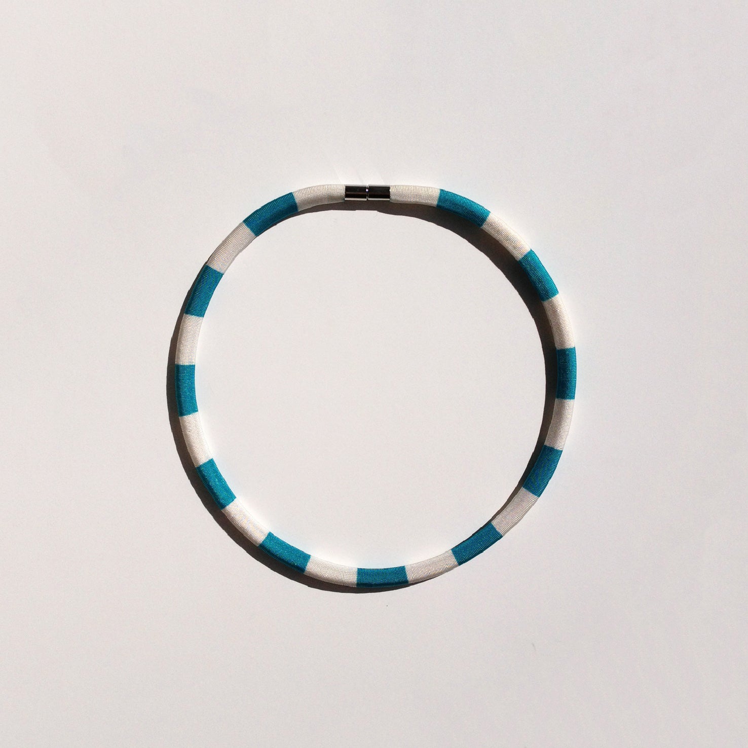 Slims Necklace Single Blue & White Stripes
