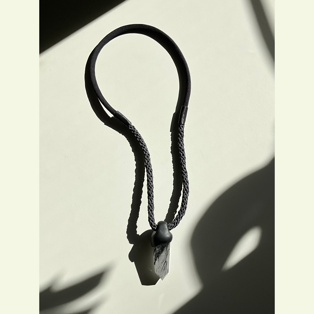 Black Rutilated Quartz Necklace