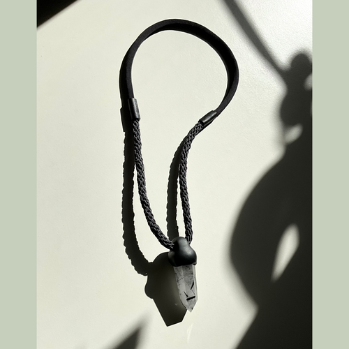 Black Rutilated Quartz Necklace