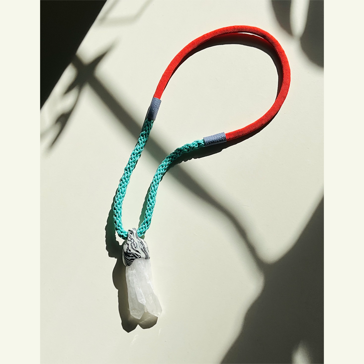 Raw Quartz Marbled Necklace